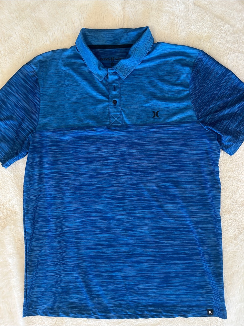 Hurley Men’s Blue Gradient Space-Dye Polo